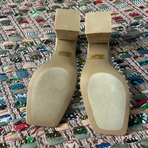 Cape Robbin Tan and Clear Spiked Heels - Picture 3 of 6